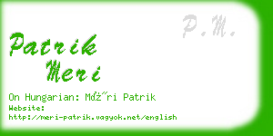 patrik meri business card